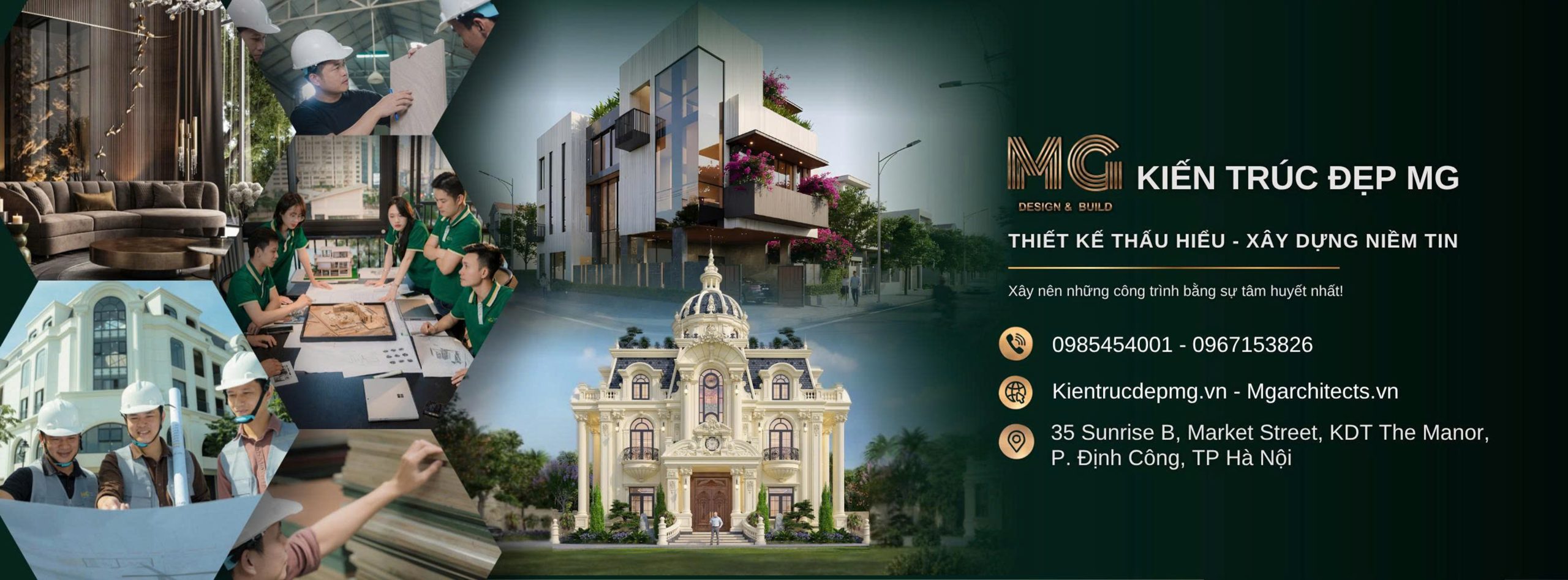 Banner Kiến trúc đẹp MG - thiết kế, thi công và xây dựng